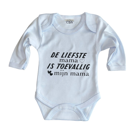 Romper met tekst - de liefste mama is toevallig mijn mama