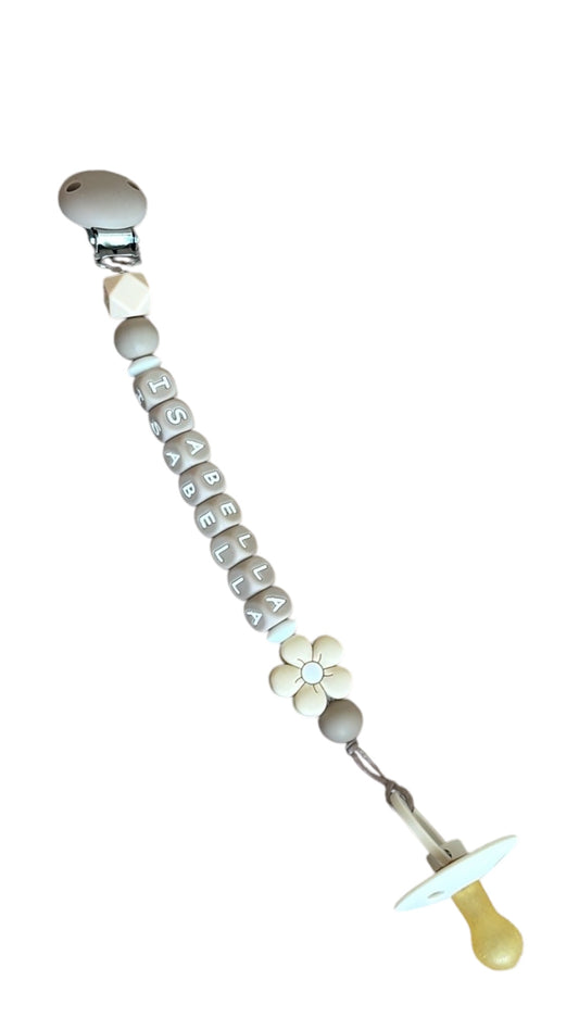 Beige speenkoord, neutrale kleuren