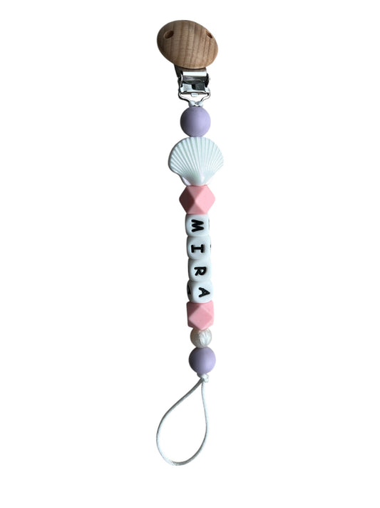 Gepersonaliseerd speenkoord met naam - Mira