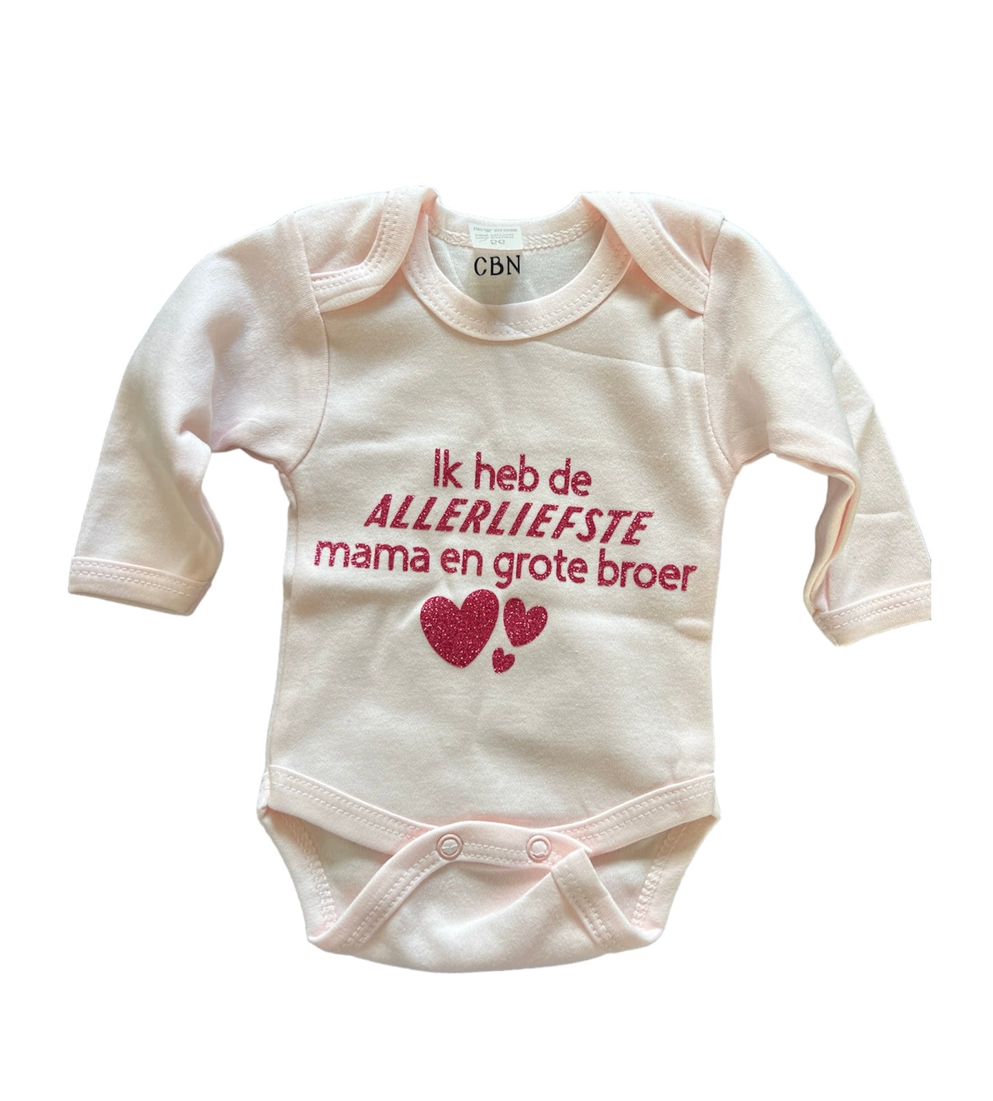 Baby romper met tekst - ik heb de allerliefste mama en grote broer