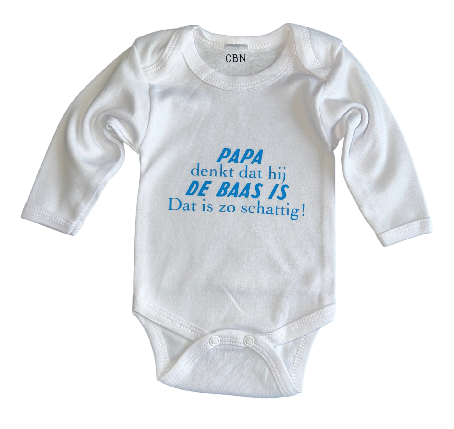 Romper met tekst - papa denkt dat hij de baas is
