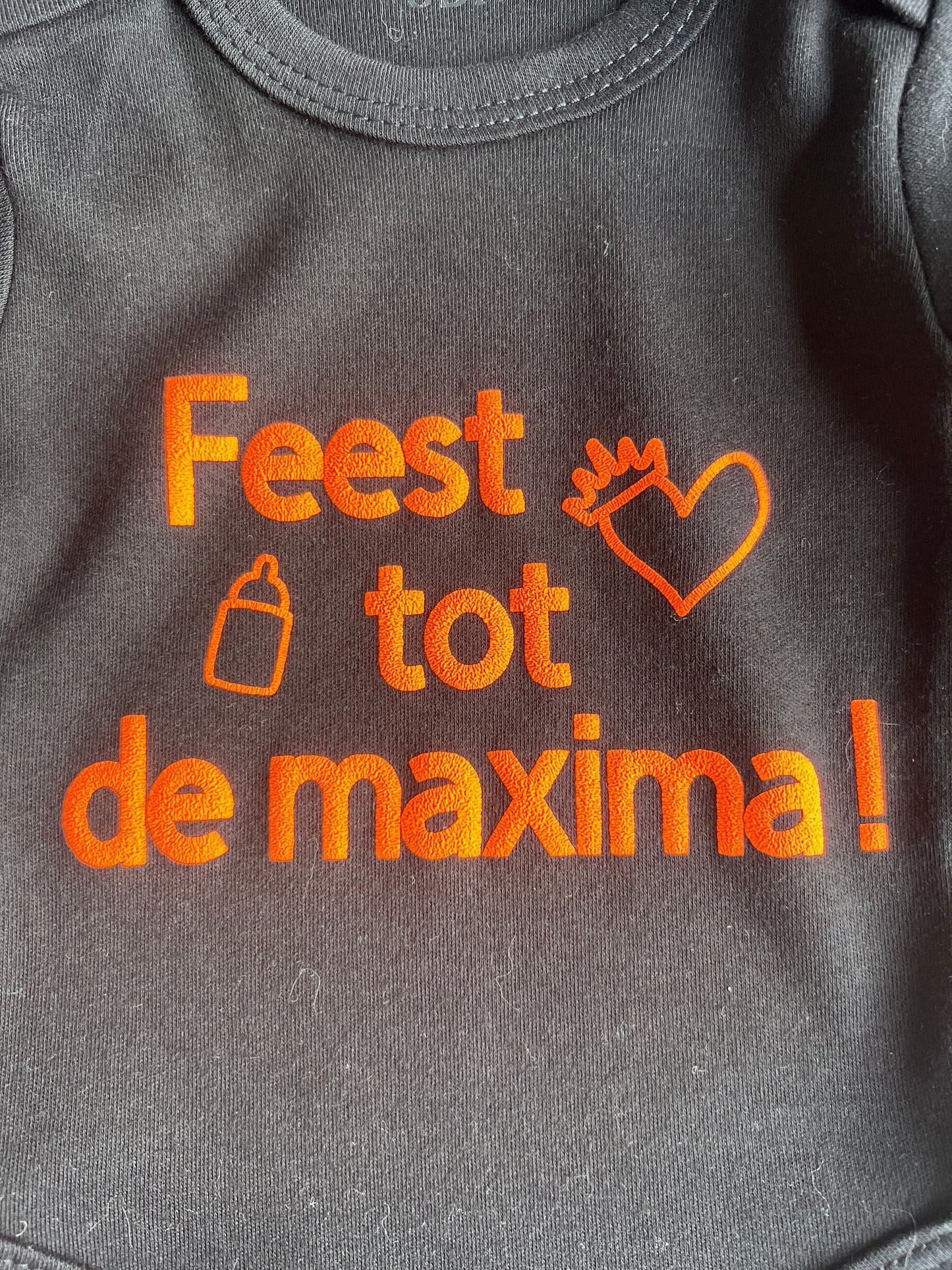 Baby romper met tekst - Feest tot de maxima!