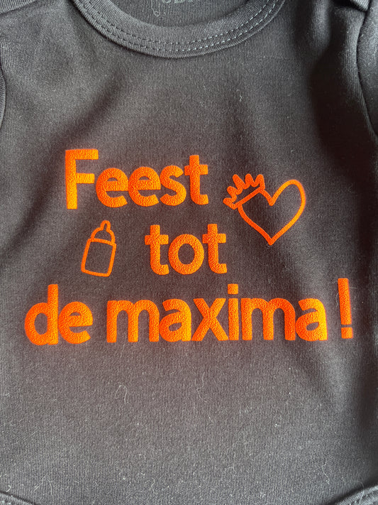 Baby romper met tekst - Feest tot de maxima!