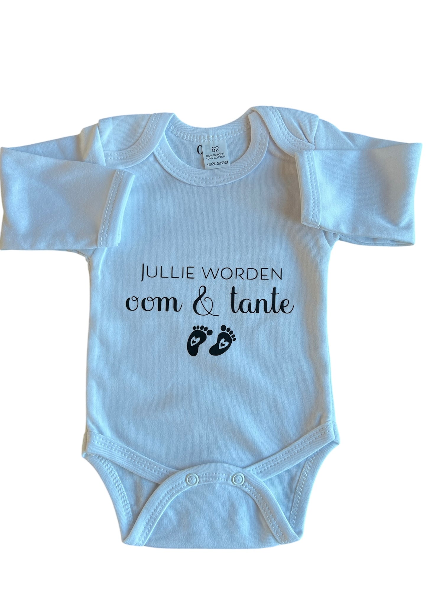 Baby romper met tekst - jullie worden oom & tante