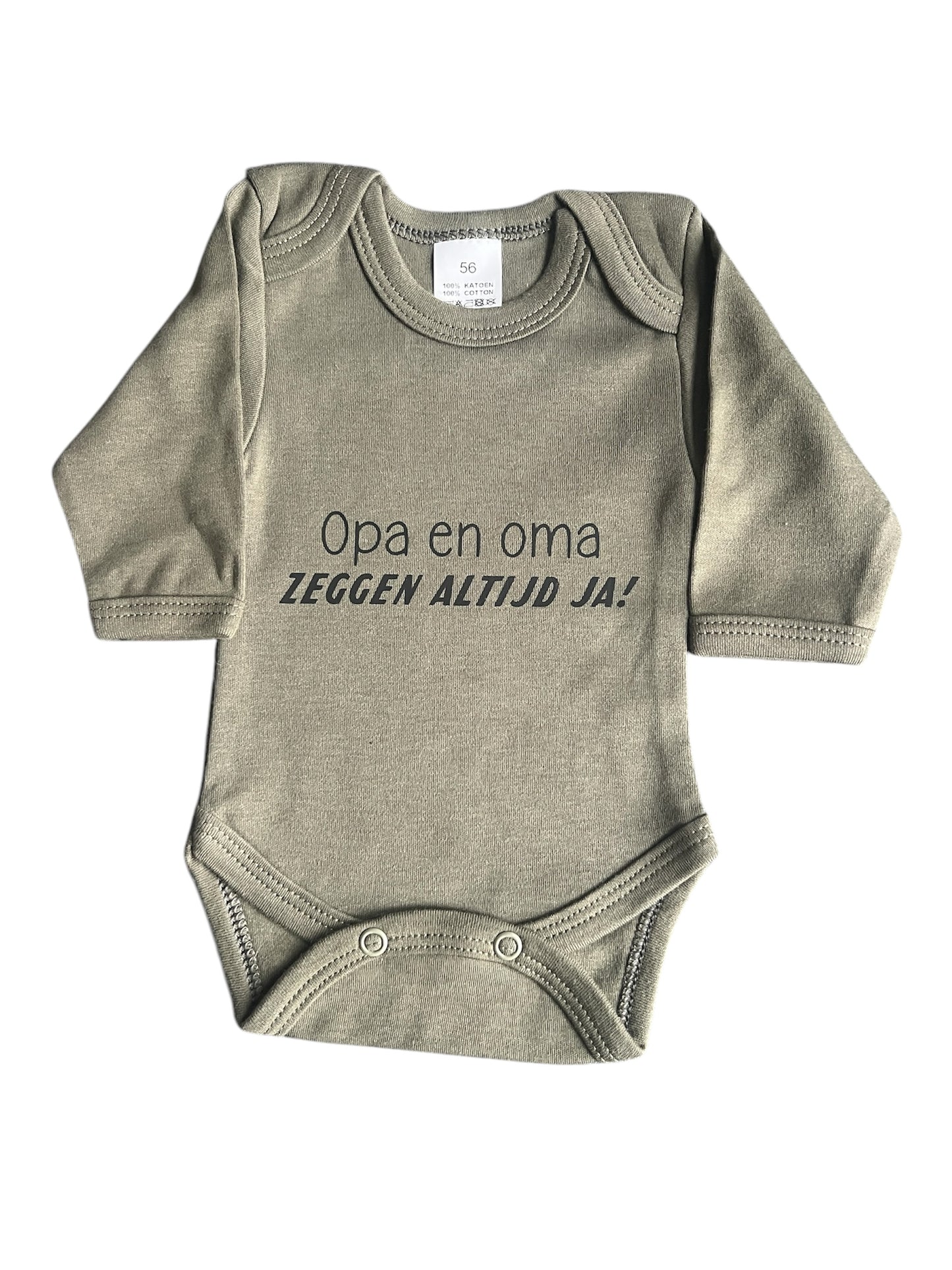 baby romper met tekst - opa en oma zeggen altijd ja !