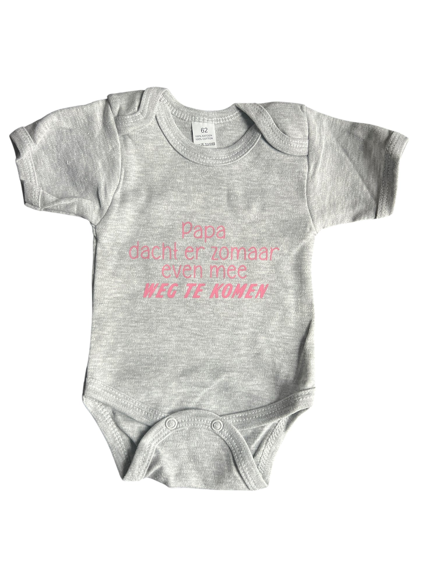 baby romper met tekst - papa daht er zomaar even mee weg te komen