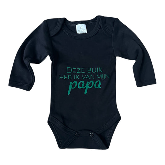 Baby romper met tekst - deze buik heb ik van mijn papa