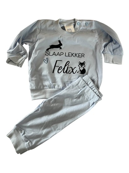 Gepersonaliseerde pyjama slaap lekker met naam - bosdieren