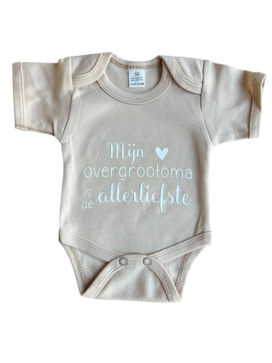 Romper met tekst mijn overgrootoma is de allerliefste 