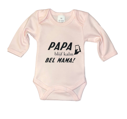 Baby Romper met Tekst papa bel mama