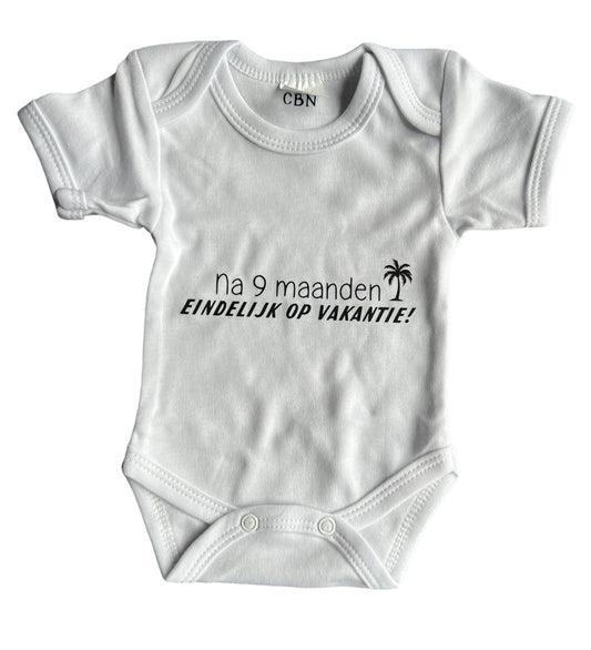 Baby romper met tekst - vakantie 