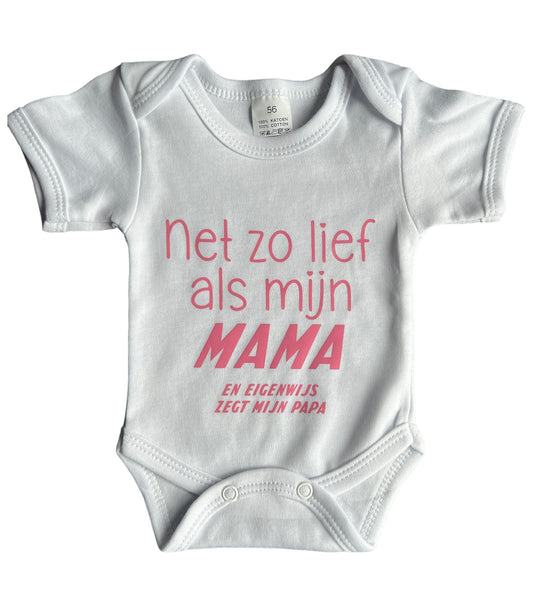 Baby romper met tekst - net zo lief als mijn mama