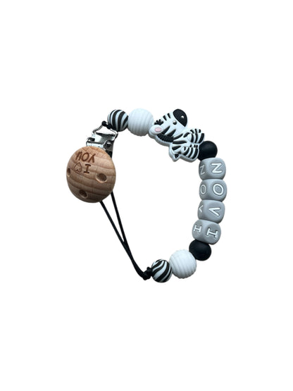 Speenkoord met naam zebra 