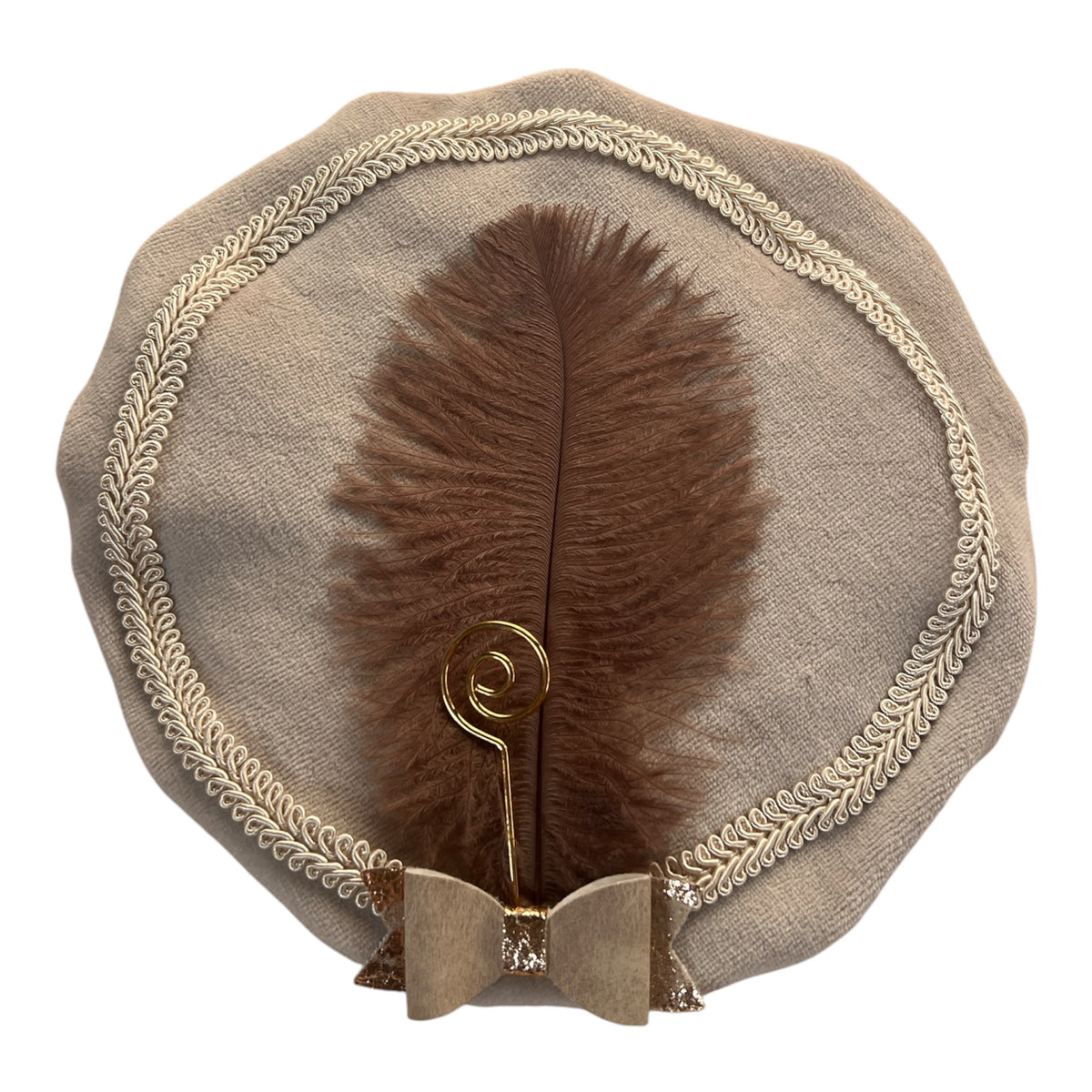 Pietenmuts - beige met strik