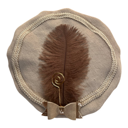 Pietenmuts - beige met strik
