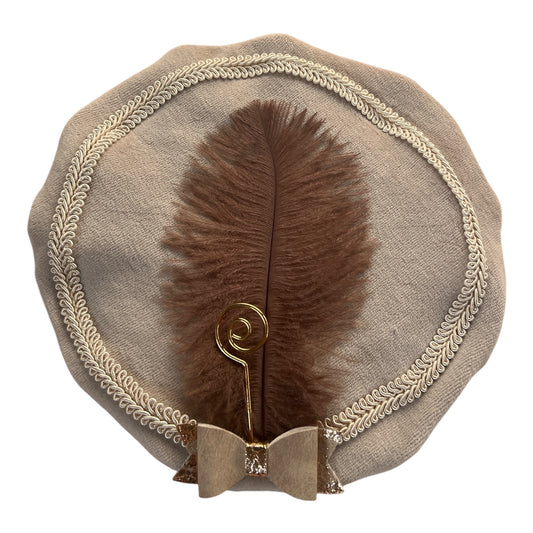 Pietenmuts - beige met strik