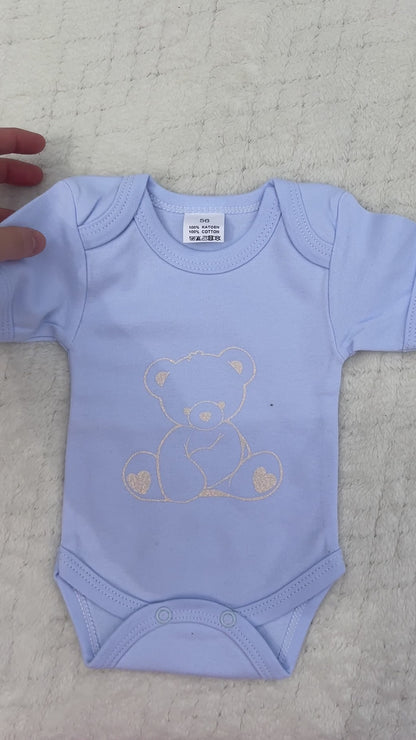 Baby romper glitter beer