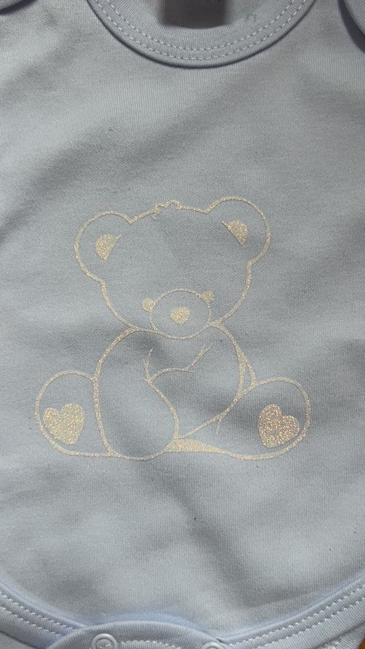Baby romper glitter beer