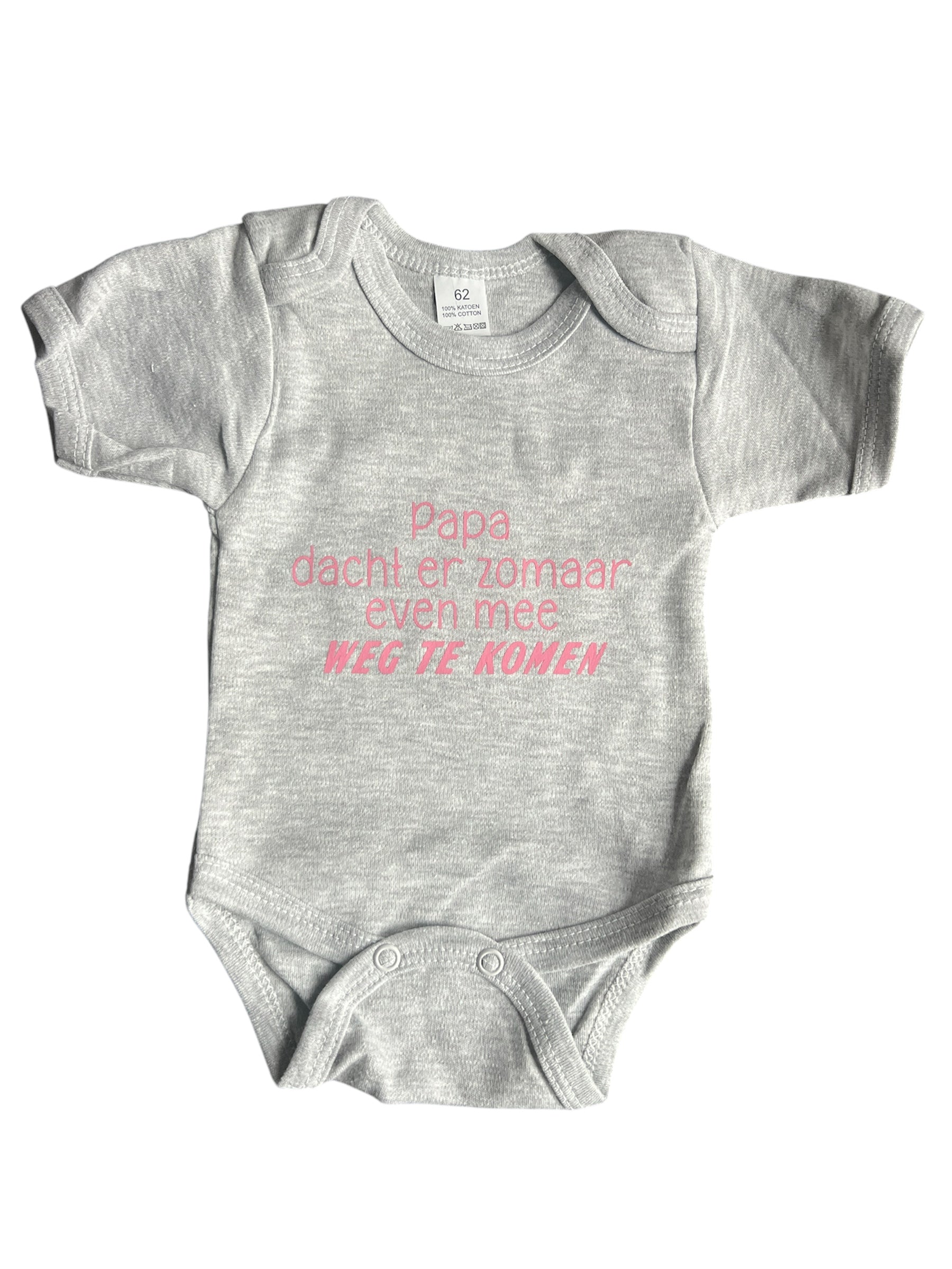baby romper met tekst - papa daht er zomaar even mee weg te komen